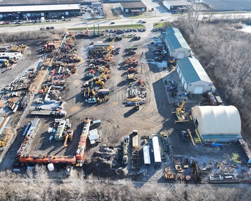 Sargents Equipment & Repair Service equipment yard top view