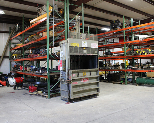 Sargents Equipment & Repair Service shop interior shelves