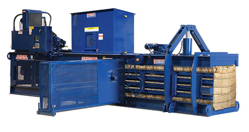 blue recycling baler