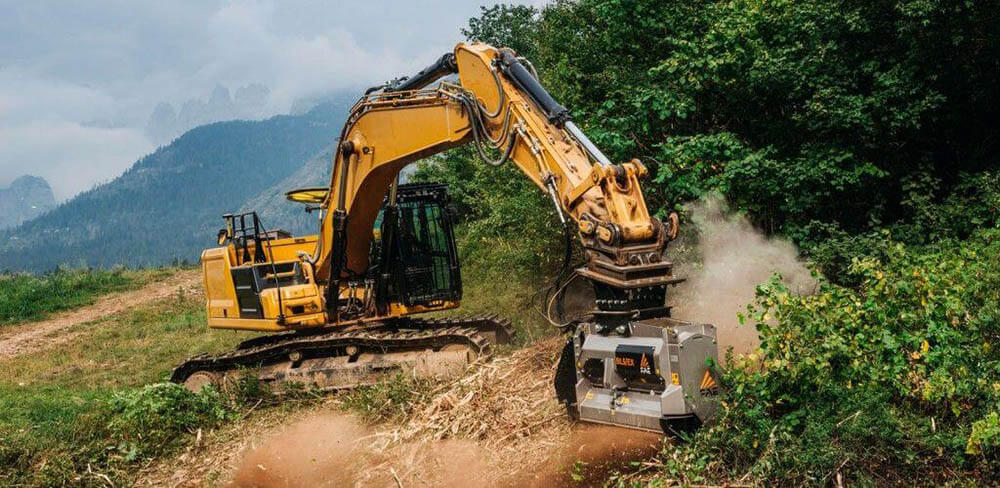 Excavator with FAE Attachment