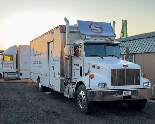 mobile hose repair truck front view