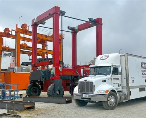 mobile repair truck at a port