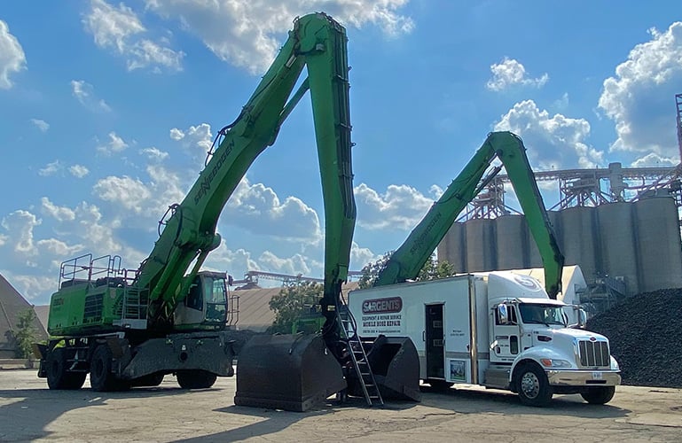 mobile repair truck at a port